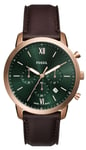 Fossil Neutra Chrono Rose-Gold green Leather FS6073