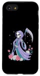 Coque pour iPhone SE (2020) / 7 / 8 Grim Reaper Fleurs Floral Halloween