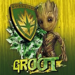 GUARDIANS OF THE GALAXY 2 - Canvas 40X40 '18mm' - Groot Shield