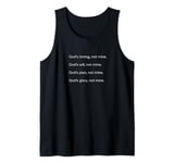 Gods Timing Gods Will Gods Plans Gods Glory Matthew 6 10 Tank Top