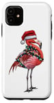 iPhone 11 Cute Pink Flamingo Christmas Hat Xmas Case