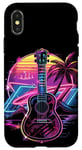 Coque pour iPhone X/XS Ukulele Retrowave Timple Guitalele