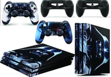 Autocollant Vinal Pour Console Ps4 Pro Dv From Starwars + 2 Skins Pour Manette