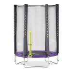 Plum Play 4ft Junior Trampoline and Safety Enclosure - Stardust Purple and Black