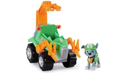 PAW Patrol Dino Deluxe Themed Vehicle Rocky and A Mystery Dino Mini Figure