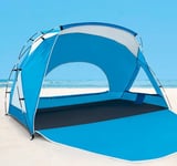 Calen Tente de Plage, auvent de Plage avec Protection UV UPF 50 + pour 4 à 5 Personnes, imperméable, Portable, Facile à Installer, Tente d'abri Solaire pour Les Aventures en Plein air, Le Camping et