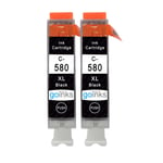 2 Black (PGI) Ink Cartridges C-580 for Canon PIXMA TS6251 TS8150 TS8350a TS9550a