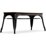 Banc Design Industriel - Bois et Métal - Stylix Noir