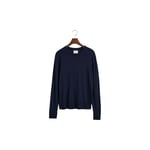 Fine Knit Crew Neck Sweater, Evening Blue