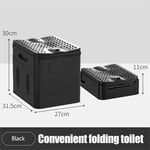 Ranipobo - Toilette Portable, wc Camping pour Hommes et Femmes, Toilette Camping Pliables, wc Portable pour La Randonnée Les Excursions-noir