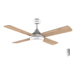 Cecotec Ventilateur de Plafond Energysilence Aero 4250 DC, 40 W, Moteur DC, Diamètre 42” avec 4 Lames Réversibles, Lumière LED, Télécommande, Minuterie, 6 Vitesses