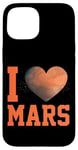 iPhone 15 Planet Martian I Love Mars Heart Case