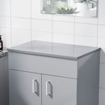 Nes Home 605mm Gloss Grey MDF Bathroom Worktop For Vanity Cabinet