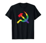 Soviet Union Communist Flag Hammer and Sickle LGBTQ rainbow T-Shirt