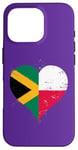 iPhone 16 Pro Vintage Flag in Heart for Jamaica Poland A Jamaican Polish Case