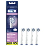Oral-B Braun Sensitive Clean Replacement Electric Toothbrush Heads - Pack of 4
