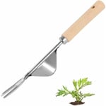 Outil de désherbage manuel, outil de fourche de jardinage, désherbeur manuel de jardin, arrache-mauvaises herbes manuel en acier inoxydable de jardinage durable pour le désherbage, élimination des pissenlits