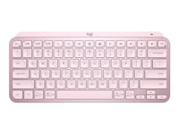 Logitech Mx Keys Mini - Tastatur - Bagbelyst - Bluetooth - Qwerty - Usa - Pink