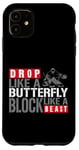 iPhone 11 Ice Hockey Goalie Vintage Goalkeeper Drop Like A Butterfly Case