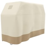 Outsunny BBQ Cover for Rectangular Gas Grill, 300D Oxford Fabric Barbecue Covers, Waterproof UV Protection Rip-Proof, with Windproof Buckles, Beige, 188 x 71 x 125cm