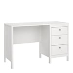 Furniture To Go | Madrid, Wood, White, Desk with 3 Drawers