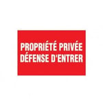 HELLOCOM LOT DE 5 PLAQUES 33X20 PROPRIETE PRIVEE DEFENSE D'ENTRER GA52