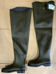 Le Chameau Delta Lim DA Waders / Thigh Wellington Boots (UK 8) Vert Chameau NEW