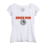 T-Shirt Femme Col Echancré Bagua Man Iron Super Héros Parodie Film Series