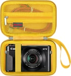 Étui Portable pour Canon PowerShot G7X/G7X Mark II/G7 X Mark III/G9 X Mark III Appareil Photo Numérique D'enregistrement Vidéo 4K,Appareil Photo de Streaming Vidéo Sac de Voyage. Jaune