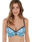 Lepel Womens Adventure Bay Plunge Bikini Top - Blue - Size 30D