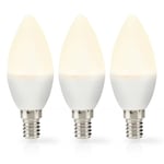 Nedis LED-lampa E14, Ljus, 2,8W, 250 lm, 3-pack