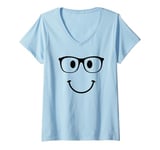 Womens Cute Bright Studious Sunshine Day Smile V-Neck T-Shirt