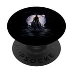 Witch Moon Magic Spellcaster T-shirt graphique Femme PopSockets PopGrip Interchangeable