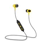 Fashion Bluetooth Earphone, Wireless Bluetooth Earphone Magnet Earbud, with Microphone Stereo Auriculares Bluetooth Earpiece Neckband, for Phone/Gym Office (Color : Yellow)