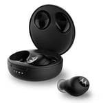 Motorola Sound Wireless Earphones - Moto Buds 250 - In-Ear - Qi Technology - Water and Sweatproof - Touch and Voice Control - 18 Hours Playtime - Black, S/M/L