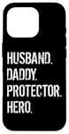 Coque pour iPhone 16 Pro Cool Father Dad Mari Daddy Protector Hero