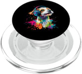 Artistic Colorful Jack Russell Terrier Headphones Dog Jacky PopSockets PopGrip for MagSafe