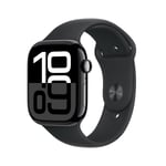 Apple Watch 10 46mm Aluminium Gagatsvart med Svart Sport Band - M/L