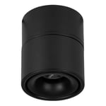 Eglo Spot plafonnier LED semi-encastré Bohoyo, lampe de plafond, luminaire en saillie ou à encastrer, spot de plafond en aluminium noir, ∅ 10 cm