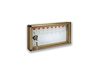 ALUBOX Boîte à Clés Murale en Aluminium 30X5X14 cm – Porte-Clés Mural pour Intérieur ou Extérieur Protégé – Made in Italy avec 48 Crochets Numérotés (BRONZE)