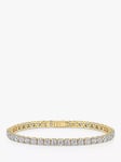 Jools by Jenny Brown 4mm Cubic Zirconia Tennis Bracelet, Gold