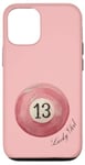 iPhone 15 Aesthetic Lucky Girl Pink Pool Ball Trendy 8 Ball Case