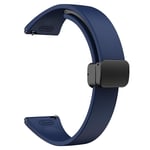 Silikonband för Samsung Galaxy Watch6 / Watch6 Classic / Watch 5 Pro / Watch4 Classic, magnetiskt vikspänne 20 mm armband Midnight Blue