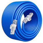 Cable Ethernet 50m, Cat 6 Cable RJ45 50m Extérieur Intérieur, FTP Blindé Haute Vitesse Câble Internet, 550MHz Gigabit Haut Débit Cable Réseau 50 Mètres, Long Cable Patch LAN pour Switch Routeur.[G2874]