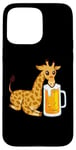 Coque pour iPhone 15 Pro Max Girafe Bière amusante Amoureux de girafe – Girafe drôle