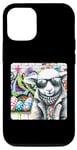 Coque pour iPhone 15 Pro Easter Lamb As Graffiti Artist Tagging Wall Lunettes de soleil œufs