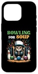 Coque pour iPhone 16 Pro Bowling Pour Soupe Musique Chat Style DJ Chat Portant Casque