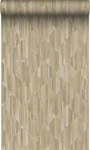 Origin Wallcoverings papier peint imitation bois en 3D beige - 50 x 900 cm - 347866