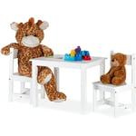 Chaise table enfant, pour dessiner avec 2 chaises. moderne, Chambre d'enfants, intérieur, Coin de la chambre, - Relaxdays