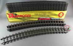 Rivarossi 7902 Ech O 12 Rails Courbes R = 80 cm Rails Acier dont 1 avec Prise Al